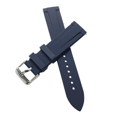 China 20mm 22mm Replacement Watch Band Accessories Navy Blue Replacement Fashion Silicone Rubber Eco-Friendly for sale