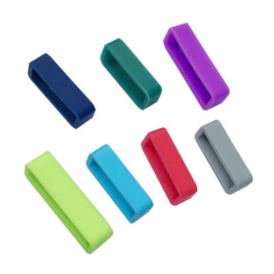 China Cheap Colorful 14 16 18 20 22 24 26 Millimeter Rubber Watch Band Keeper Lockers Accessories Parts For Watches Silicone for sale