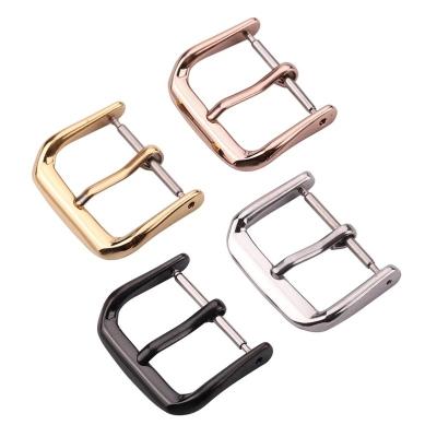 China Pin Buckle 14 Premium Stainless Steel Watch Clasp 16 18 20 22 24 Mm Buckles For Slim Watch for sale