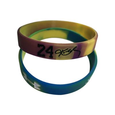 China Eco-Friendly Swirl Custom Color Silicone Wristbands Quality Shopping NBA Promotional Gifts for sale