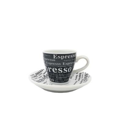 China Sustainable 80CC Espresso Coffee Cup And Saucer for sale