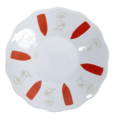 China 4.5 inch CLASSIC Ceramic Turkish Red Plate for sale