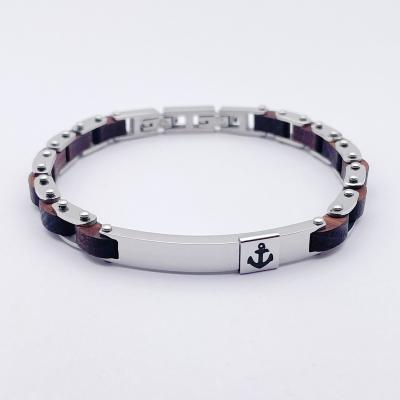 Chine Jeu de mode en acier inoxydable bijoux bracelet en acier titane pour homme à vendre