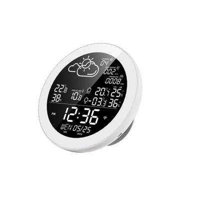 China Indoor and Outdoor Smart Time Clock Thermometers Digital Thermometer Electronic Hygrometer for sale