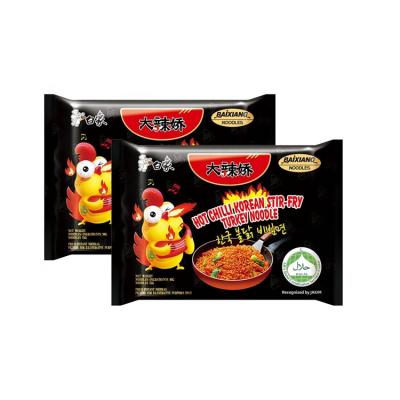 China Halal Korean Style Instant Noodle Hot Baixiang Chicken Ramen for sale