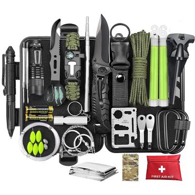 China Multifunctional Wild Outdoor Tools Self Survive Gear Kit Outdoor Emergency Survival Kit for sale