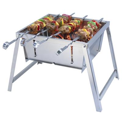 China Easily Assembled Portable Camping Home Picnic Party Stainless Steel BBQ Grill Folding Stove for sale