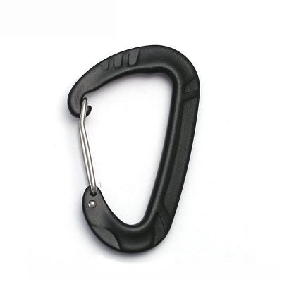 China High Quality Multi-Functional D-Type Buckle Strong Self-Locking Carabiner with Swivel Rotating Ring for Outward Rising for sale