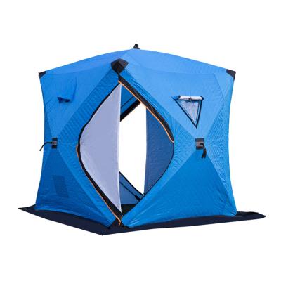 China Fiberglass Ice Fishing Shelter Tent 300d Oxford Cloth Portable Ice Shelter Strong Waterproof Ice Fish Tent for sale