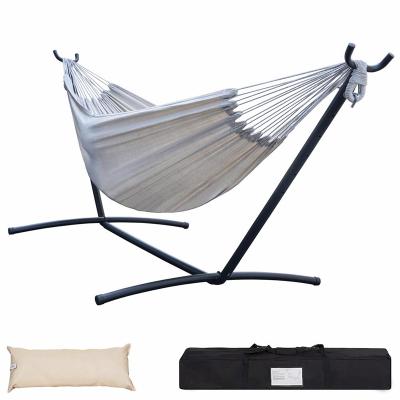 China Modern Standing Swing Garden Indoor Outdoor Hammock With Metal Frame Stand for sale