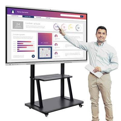 China Education 65 75 85 98 Inch Digital LCD Panel Interactive Blackboard Interactive Touch Screen Whiteboard Smart Display Board For Classroom for sale