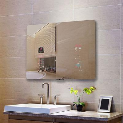 China Modern Bathroom Touch Switch Screen Glass Wifi Washroom Espejo Smart Vanity Led Light Wall Bath Mirror for sale