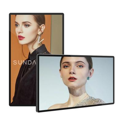 China Indoor 32 43 49 55 Inch Infrared Touch Restaurant Wall Mount Digital Signage Super Slim Android LCD Advertising Digital Display Screen for sale