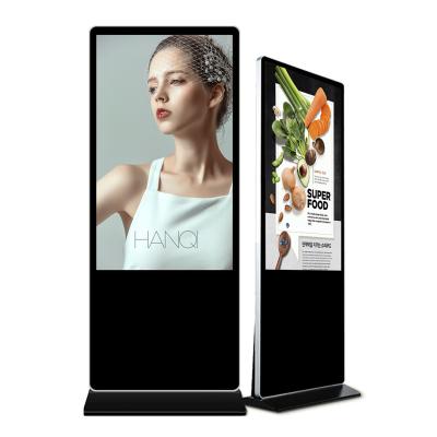 China 55 Inch Floor Stand LCD Non-contact LED Backlight/Capacitive Touch Screen/Infrared Android Advertising Indoor Outdoor Display TV Digital Signage for sale