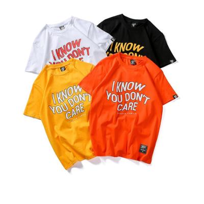 China Fashion Anti-Shrink Men's Summer Design Unique Cotton T-shirt Printed Monogram Big Logo Casual T-shirt Round Collar T-shirt for sale