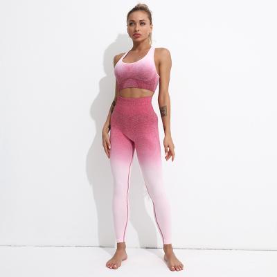 China New Autumn And Winter Yoga Spot Fitness Stretch Set Breathable High Waist Triangle Sports Set For Women for sale