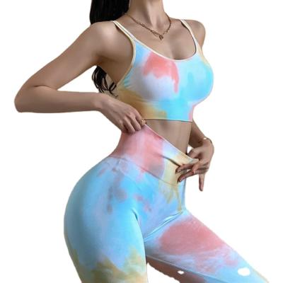 China Breathable and comfortable viable with two polyester women's fitness yoga clothes, yoga clothes for women for sale