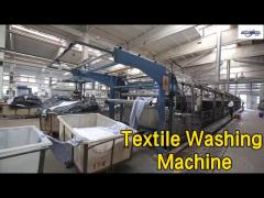 SS Continuous Knitted Fabric Textile Washing Machine 80m / min