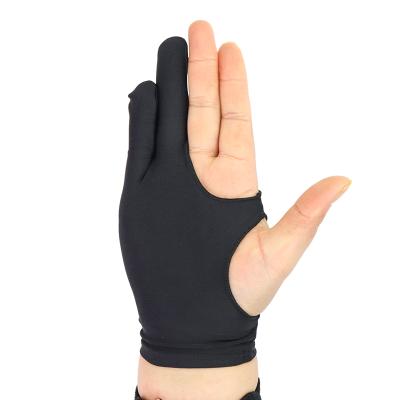 China 215*80mm Mikailan XS/S/M/L Black Artist Glove Two Finger Drawing Glove Anti-fouling Reduce Friction Great for Right and Left Hand for sale