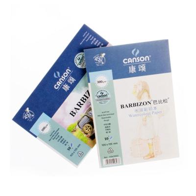 China Canson Barbizon watercolor sketch paper A6 rough and smooth high quality protection 300g m2 surface for sale