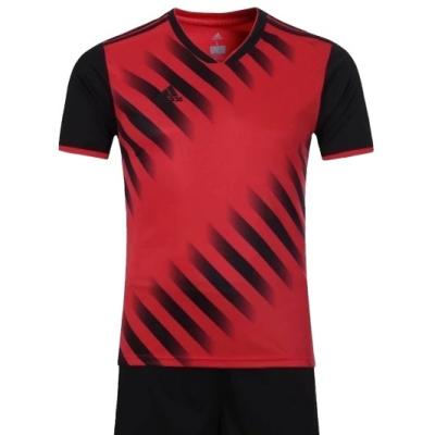 China Wholesale Men's Soccer Jersey Sublimation Soccer Jersey Striped Quick Dry Soccer Kit High Quality for sale