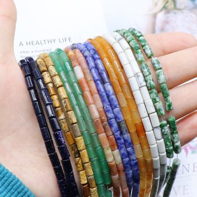 China Crystal Natural Crystal Agate Stones 3X6mm Cylindrical Beaded DIY Bracelet Necklace Earrings Jewelry Material for sale