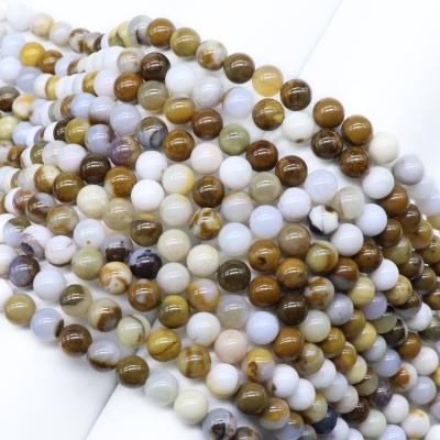 China Yellow Crystal 8mm Opel Round Beaded Loose Beads Necklace Earrings DIY Jewelry Accessories for sale