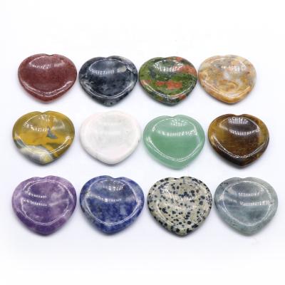 China Agate Crystal Stone Thumb Heart Peach Stone Worry Massage Love Crystal Therapy Scratch Stone for sale