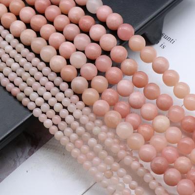 China 4/6/8/10mm opel pink round crystal beads loose diy beaded necklace jewelry bracelet accessory beads material for sale