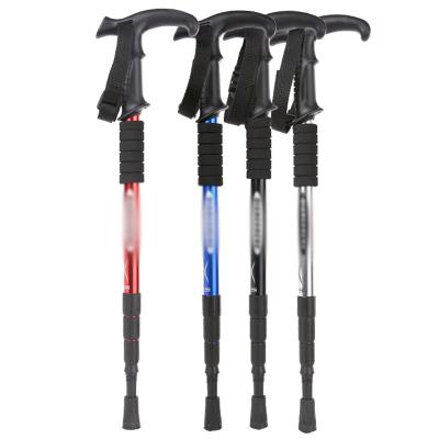 China Unisex Outdoor Camping Aviation Aluminum Telescopic Folding Path Step Hiking Poles Trekking Poles for sale