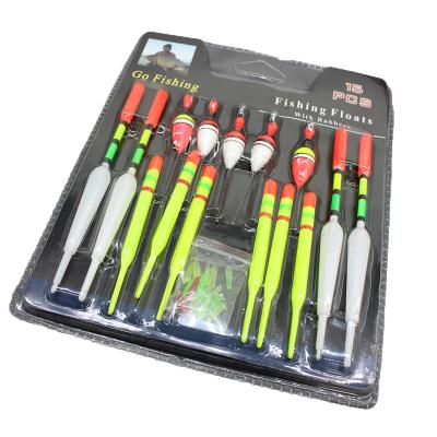 China Wholesale 15pcs Fishing Bobber Fishing Assorted Set Indicator Float Round Tackle Beacon Mix Size Fishing Snap Floats for sale