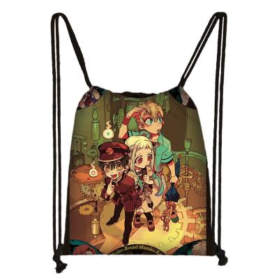 China Amazon Bestsell 2021 Waterproof Custom Bag Foldable Anime Decorated Drawstring Product Bags for sale