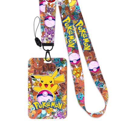 China Custom ID Card Holder Fashion Anime Logo OEM Neck Lanyard With ID Holder Polyester Printed Lanyards Strap for sale