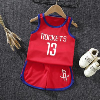 China High Quality Breathable Basketball Tank Top Sets Kids Basketball Tank Tops Suit for sale