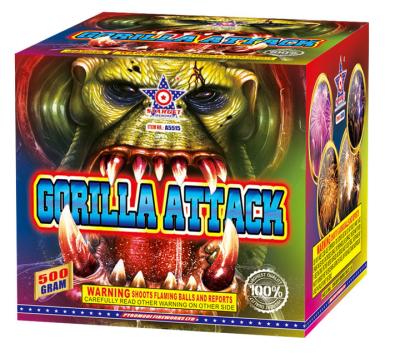 China A5515 GORILLA ATTACK 500G HARD OUT outdoor fireworks made in china AFSL 240*240*225mm high quality wholesale for sale