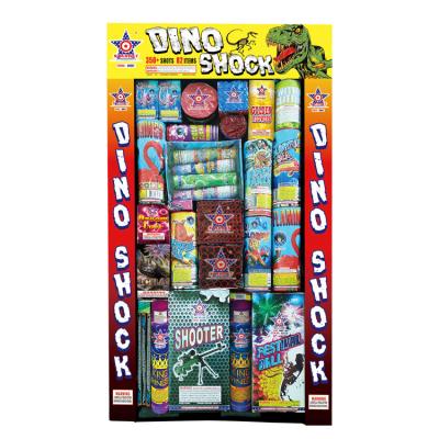 China Various promotional ASSORTMENT Dino Shock Happy Boom Firecrackers large on sale 1020*560*70mm for sale