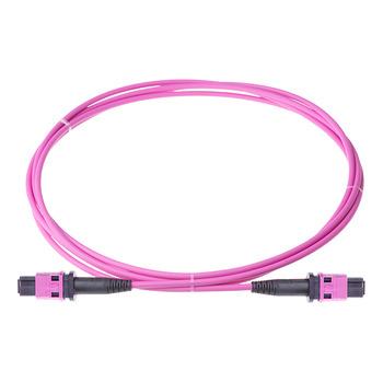 China Telecom/Data Center Fiber patch cord fiber cable   8F MM  OM4 3.0mm  LSZH  MPO optic fibers  fast connectors FTTH  cable connector for sale