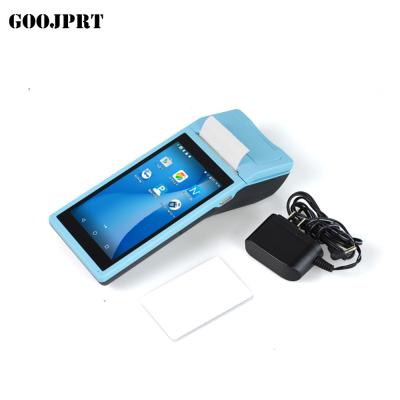 China 2020 Black and White New Industrial Mobile Android PDA Handheld PDA Barcode Scanner with Built-in Printer for sale