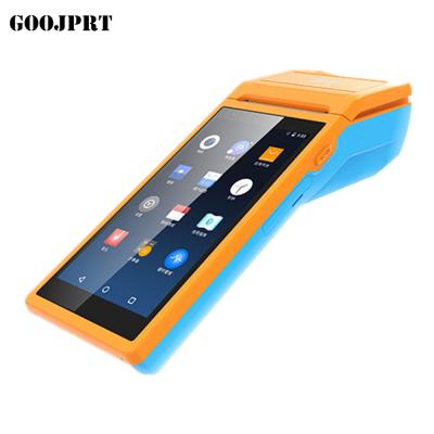 China Black And White Handheld POS With Printer Android PDA 5.5 Inch Touch 3G Wifi Blue Tooth With 58mm Printer for sale