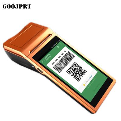 China GOOJPRT Android 8.1 Black And White Terminal POS Machine Integrated Thermal Receipt Printer And Camera For PDA Scanning for sale