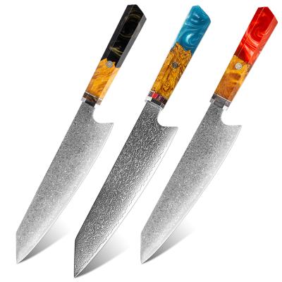 China Stocked Hot Selling Damascus Chef Knife Best Cleaver Vg10 Kiritsuke Japanese Steel Knife Kitchen Cooking Tools for sale