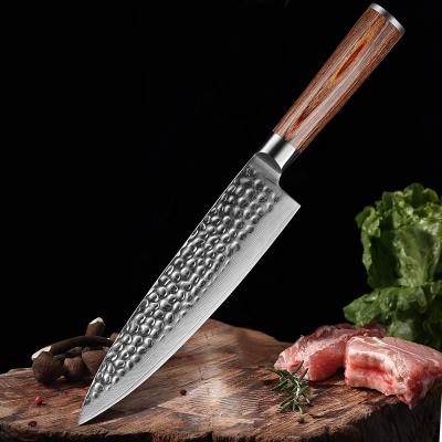 China XITUO Viable Chef Knife Damascus Steel 8 Inch Japanese VG10 Forged Kitchen Meat Cleaver Knife Cooking Wood Handle Knives Best Gift for sale