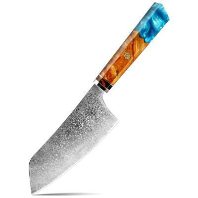 China New Amazon Hot Seller 2021 Viable 6 Inch Damascus Cleaver Knife Kitchen Knives Paring Cooking Utility Knives Wholesale Supplier for sale