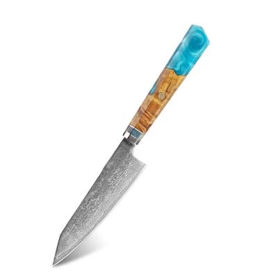 China Sustainable 5 Inch 67 Layer Super Japanese Damascus Steel Chefs Paring Utility Knife for sale