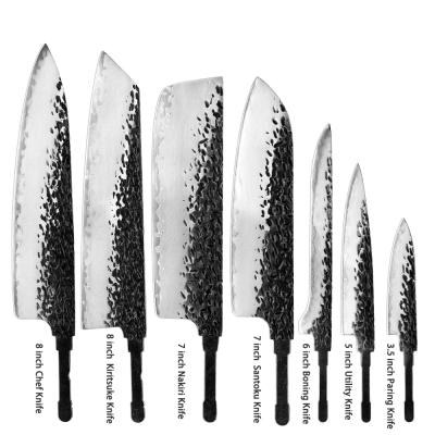 China XITUO DIY Stainless Steel High Carbon Santoku Knives Stainless Steel Chef Knives High Carbon Handmade Stainless Steel Plated Blade Stainless Steel Blade Custom for sale