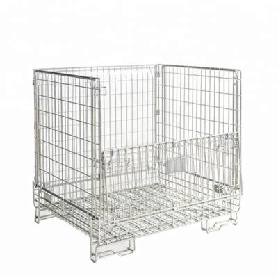 China China Supermarket Or Industrial Laundry Roll Container , Collapsible Roll Cage Trolley for sale