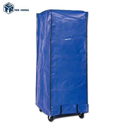 China Foldable Cargo Folding Storage Laundry Supermarket Logistics Metal Carts Rolling Container for sale