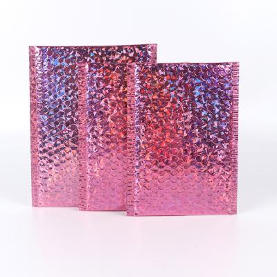 China Wholesale Self Adhesive Envelope Custom Printed High Quality Holographic Bubble Metallic Aluminum Clad Mailing Bags Compound Film Express Package for sale