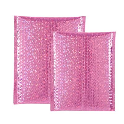 China Self Adhesive Envelope Custom Printed LOGO Pink Envelope Foam Express Mail Bubble Mail Bag for sale