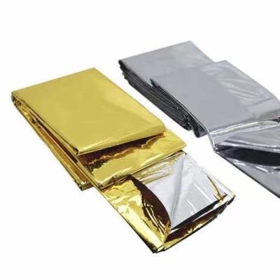 China Product packing special outdoor first aid blanket raw material gold and silver plastic aluminized film for sale